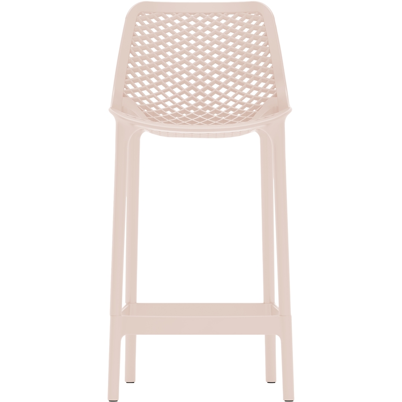 Meridian Furniture Mykonos Pink Outdoor Patio Stool (Set of 4)