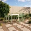 Meridian Furniture Mykonos Mint Outdoor Patio Stool (Set of 4)