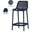 Meridian Furniture Mykonos Navy Outdoor Patio Stool (Set of 4)