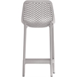 Meridian Furniture Mykonos Grey Outdoor Patio Stool (Set of 4)