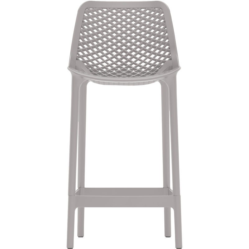 Meridian Furniture Mykonos Grey Outdoor Patio Stool (Set of 4)