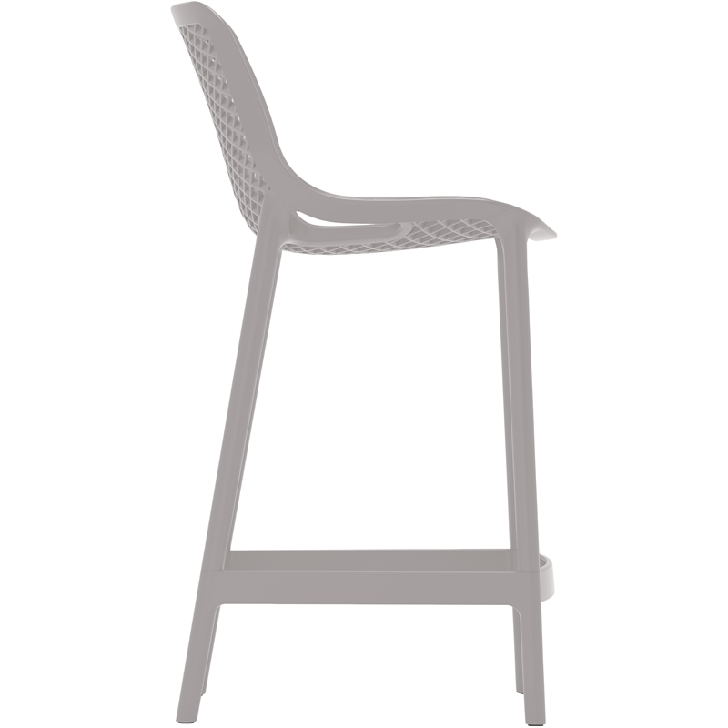 Meridian Furniture Mykonos Grey Outdoor Patio Stool (Set of 4)