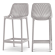 Meridian Furniture Mykonos Grey Outdoor Patio Stool (Set of 4)