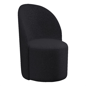 meridian furniture hautely black fabric accent chair