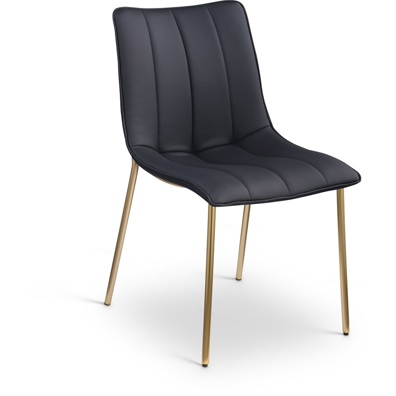 Meridian Furniture Isla Black Vegan Leather Dining Chair (Set of 2)