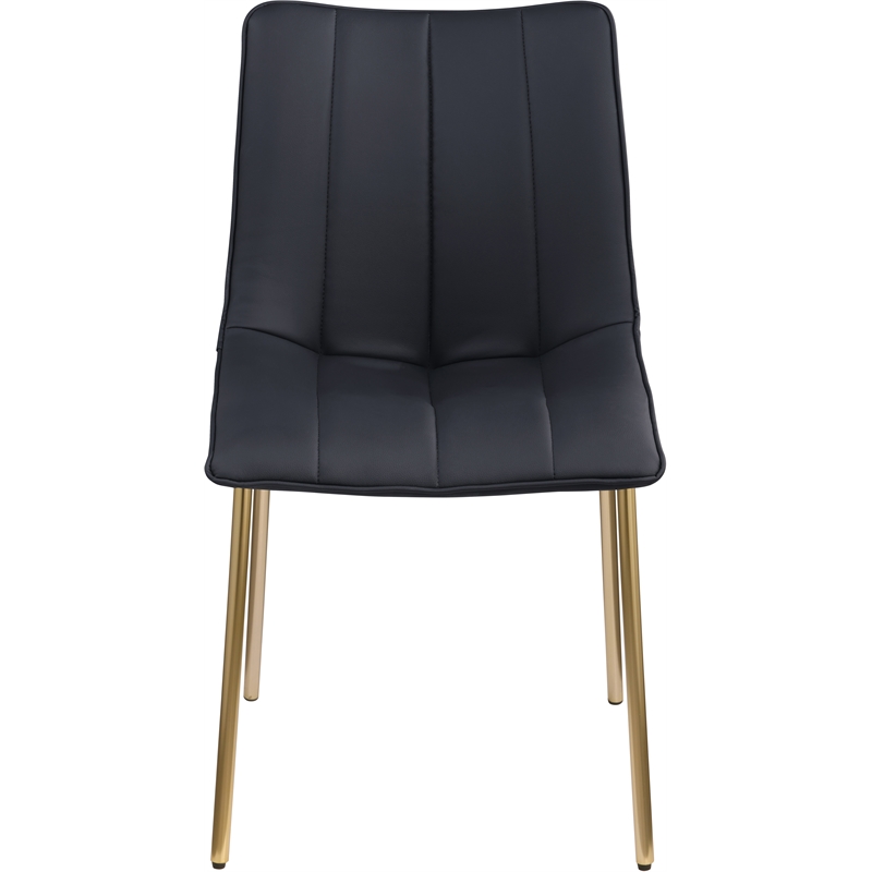 Meridian Furniture Isla Black Vegan Leather Dining Chair (Set of 2)