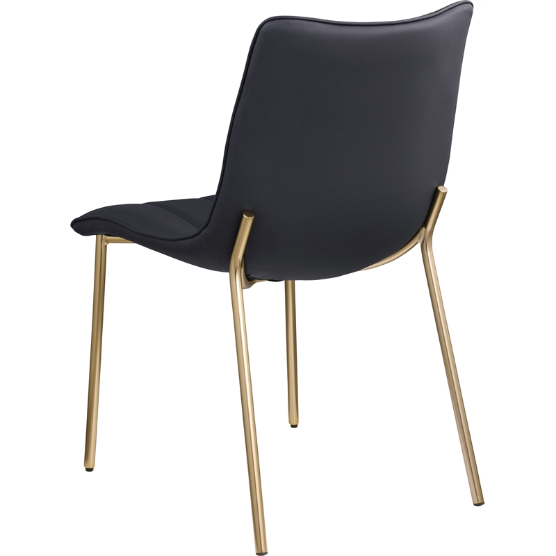 Meridian Furniture Isla Black Vegan Leather Dining Chair (Set of 2)