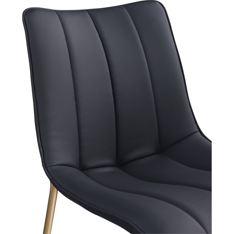 Meridian Furniture Isla Black Vegan Leather Dining Chair (Set of 2)