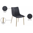 Meridian Furniture Isla Black Vegan Leather Dining Chair (Set of 2)