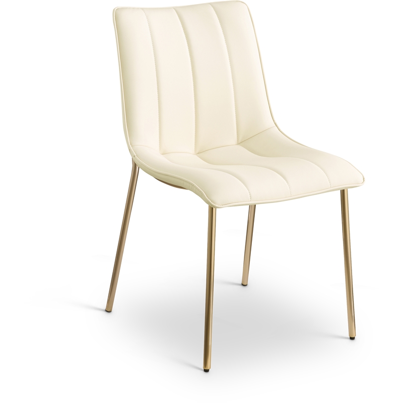 Meridian Furniture Isla Cream Vegan Leather Dining Chair (Set of 2)