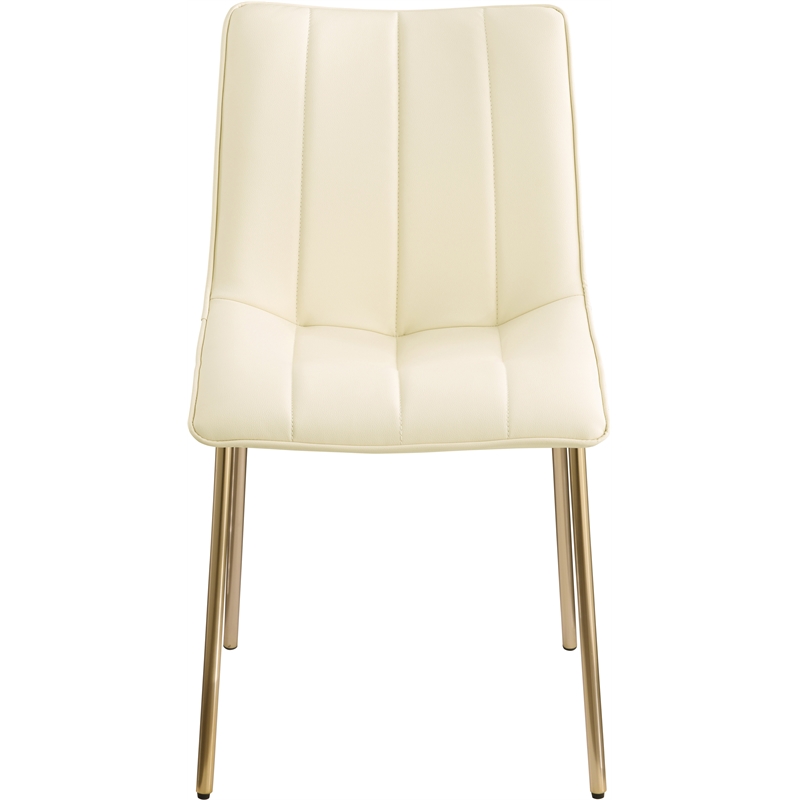 Meridian Furniture Isla Cream Vegan Leather Dining Chair (Set of 2)