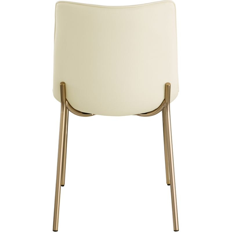 Meridian Furniture Isla Cream Vegan Leather Dining Chair (Set of 2)