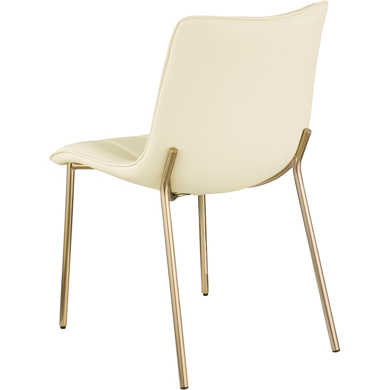 Meridian Furniture Isla Cream Vegan Leather Dining Chair (Set of 2)