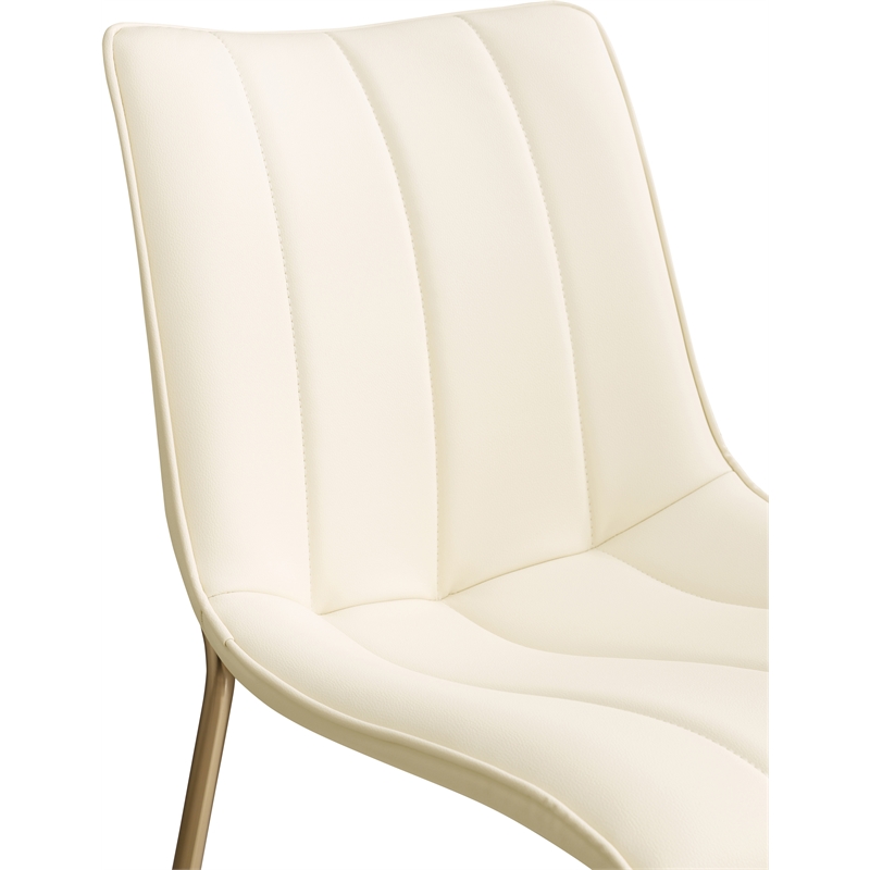 Meridian Furniture Isla Cream Vegan Leather Dining Chair (Set of 2)