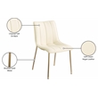 Meridian Furniture Isla Cream Vegan Leather Dining Chair (Set of 2)