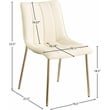 Meridian Furniture Isla Cream Vegan Leather Dining Chair (Set of 2)