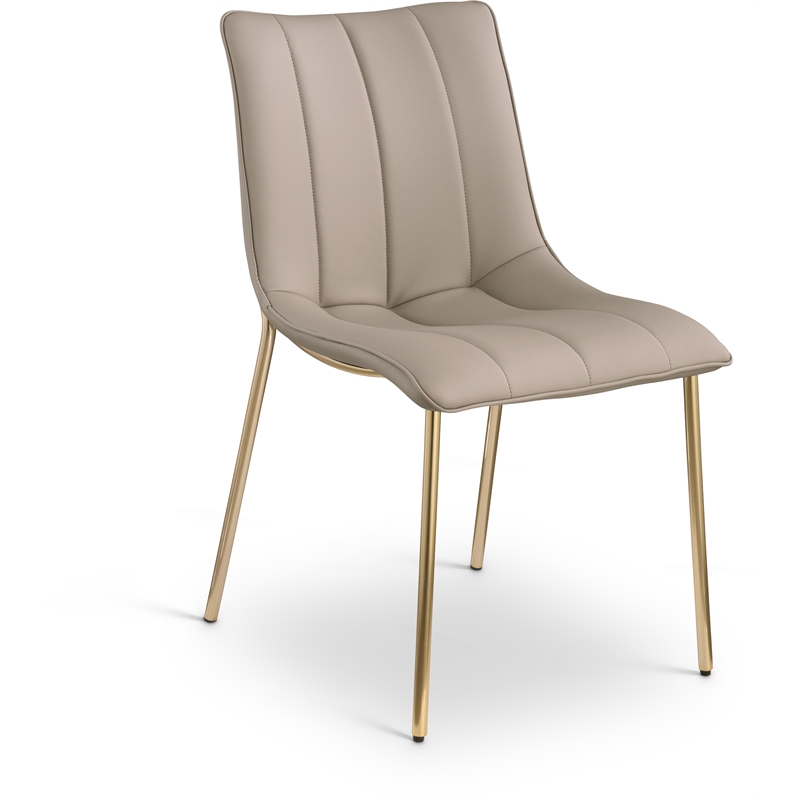 Meridian Furniture Isla Taupe Vegan Leather Dining Chair (Set of 2)