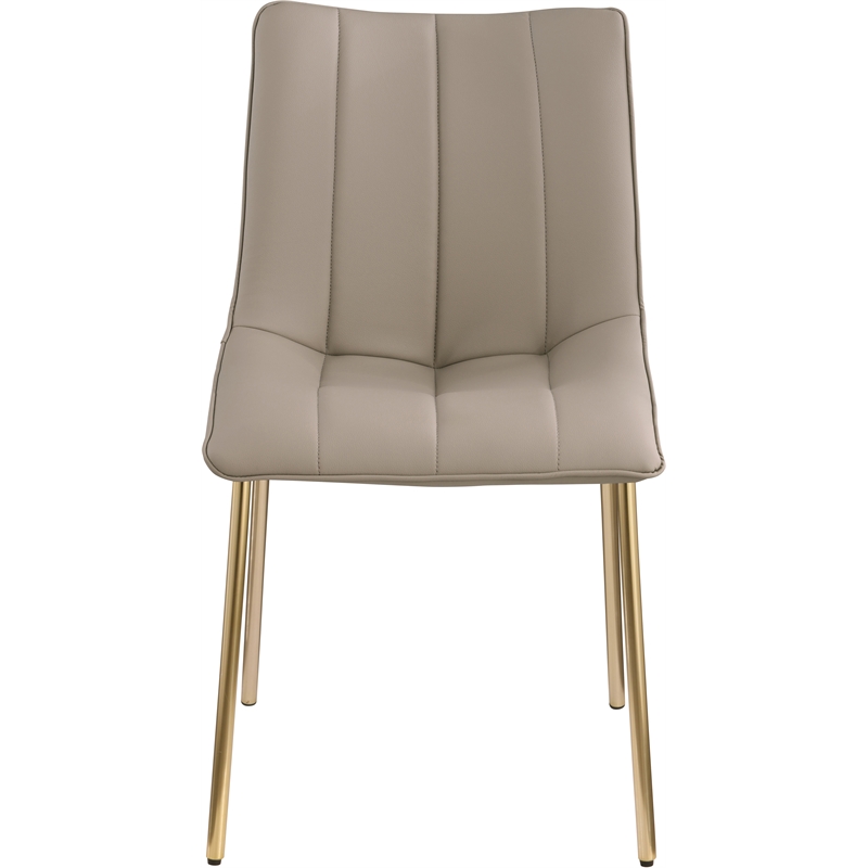 Meridian Furniture Isla Taupe Vegan Leather Dining Chair (Set of 2)