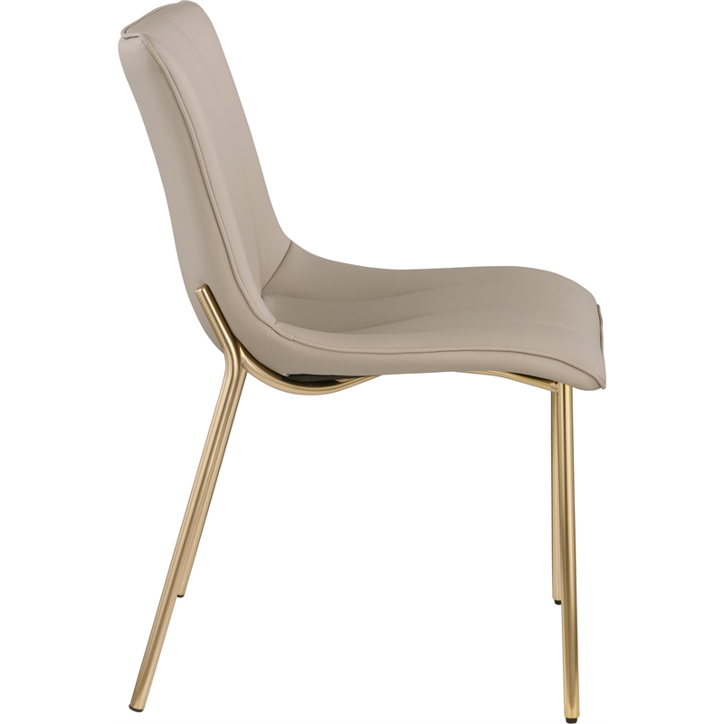 Meridian Furniture Isla Taupe Vegan Leather Dining Chair (Set of 2)