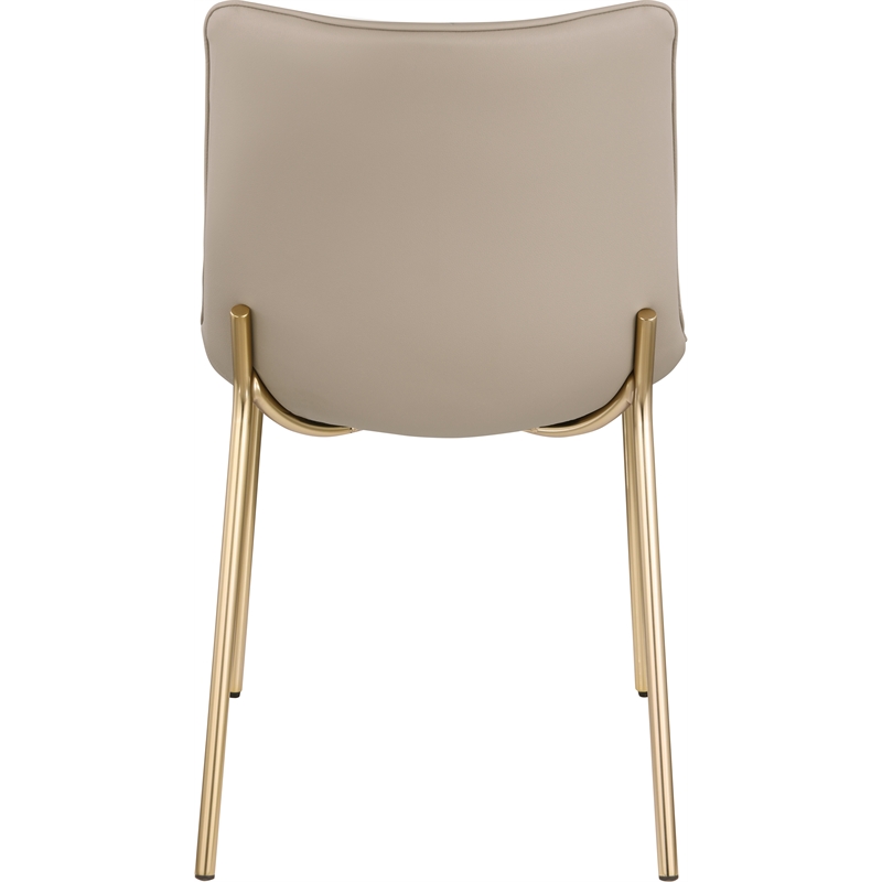 Meridian Furniture Isla Taupe Vegan Leather Dining Chair (Set of 2)