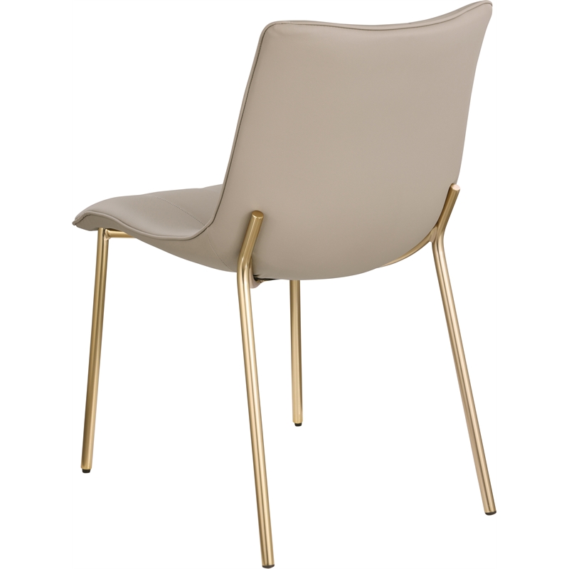 Meridian Furniture Isla Taupe Vegan Leather Dining Chair (Set of 2)