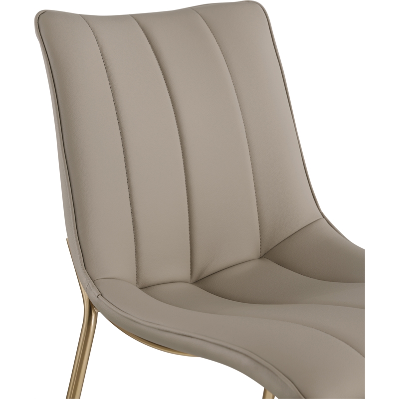 Meridian Furniture Isla Taupe Vegan Leather Dining Chair (Set of 2)