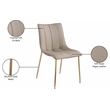 Meridian Furniture Isla Taupe Vegan Leather Dining Chair (Set of 2)