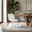 Meridian Furniture Isla Off White Vegan Leather Dining Chair (Set of 2)