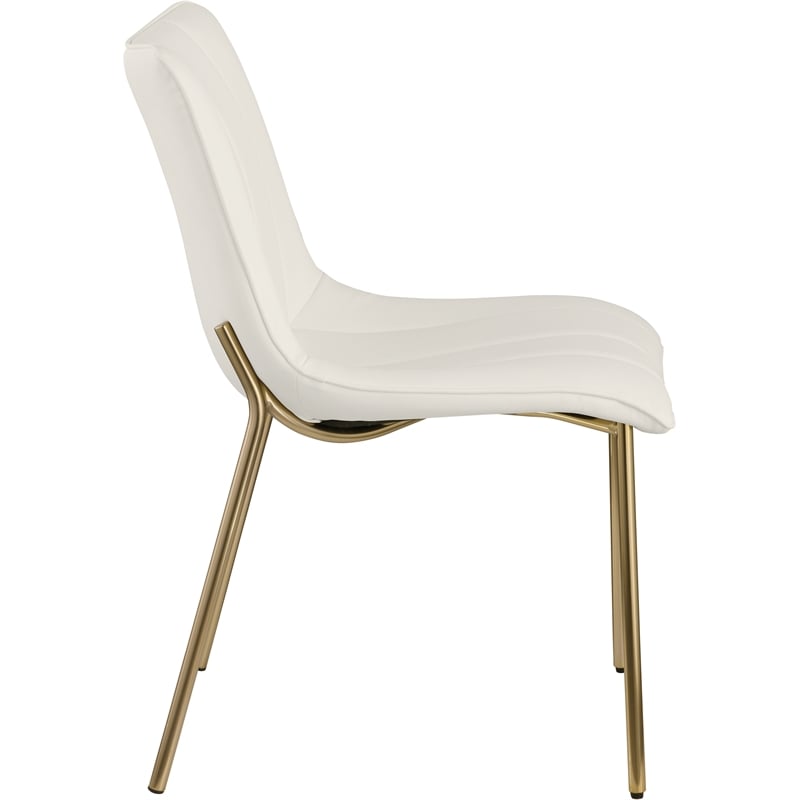 Meridian Furniture Isla Off White Vegan Leather Dining Chair (Set of 2)