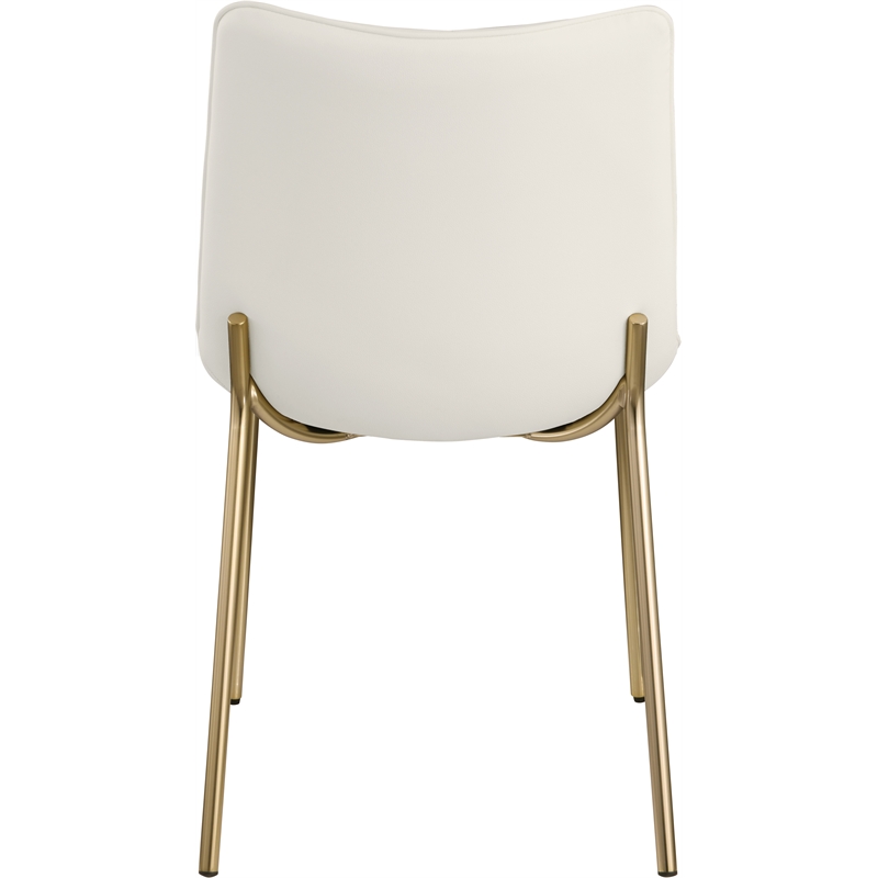 Meridian Furniture Isla Off White Vegan Leather Dining Chair (Set of 2)