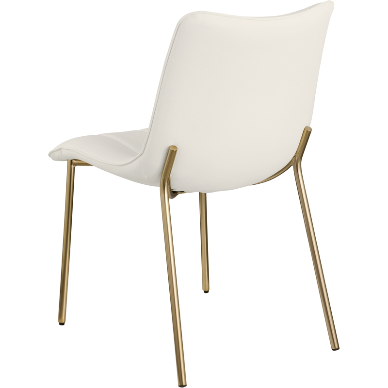 Meridian Furniture Isla Off White Vegan Leather Dining Chair (Set of 2)