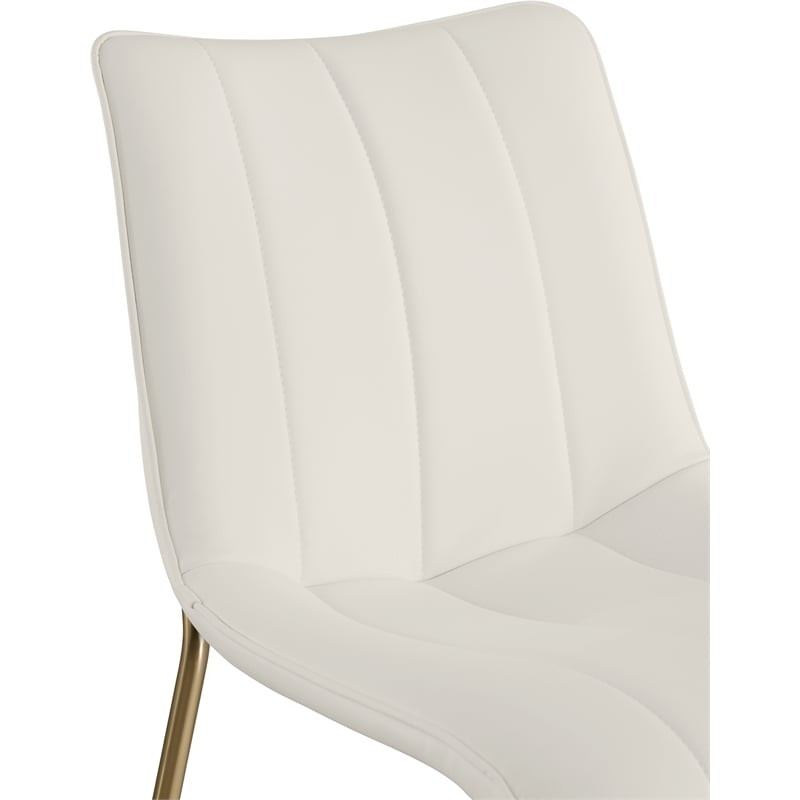 Meridian Furniture Isla Off White Vegan Leather Dining Chair (Set of 2)