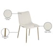 Meridian Furniture Isla Off White Vegan Leather Dining Chair (Set of 2)