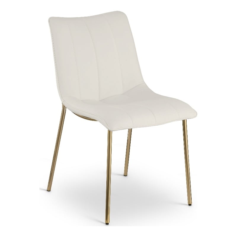 Meridian Furniture Isla Off White Vegan Leather Dining Chair (Set of 2)