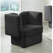 Meridian Furniture Marcel Boucle Fabric Upholstered Accent Chair in Rich Black