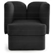 Meridian Furniture Marcel Boucle Fabric Upholstered Accent Chair in Rich Black