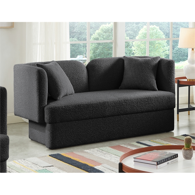 Meridian Furniture Marcel Black Loveseat