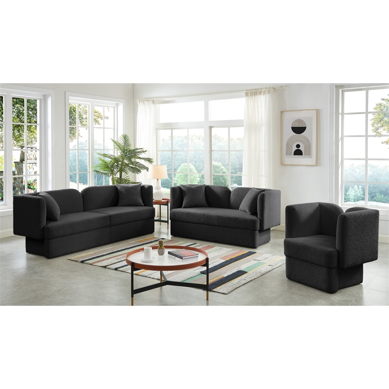 Meridian Furniture Marcel Black Loveseat