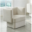 Meridian Furniture Marcel Boucle Fabric Upholstered Accent Chair in Rich Cream