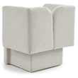 Meridian Furniture Marcel Boucle Fabric Upholstered Accent Chair in Rich Cream