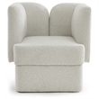 Meridian Furniture Marcel Boucle Fabric Upholstered Accent Chair in Rich Cream
