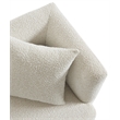 Meridian Furniture Marcel Boucle Fabric Upholstered Accent Chair in Rich Cream