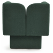 Meridian Furniture Marcel Boucle Fabric Upholstered Accent Chair in Rich Green