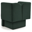 Meridian Furniture Marcel Boucle Fabric Upholstered Accent Chair in Rich Green