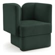 Meridian Furniture Marcel Boucle Fabric Upholstered Accent Chair in Rich Green