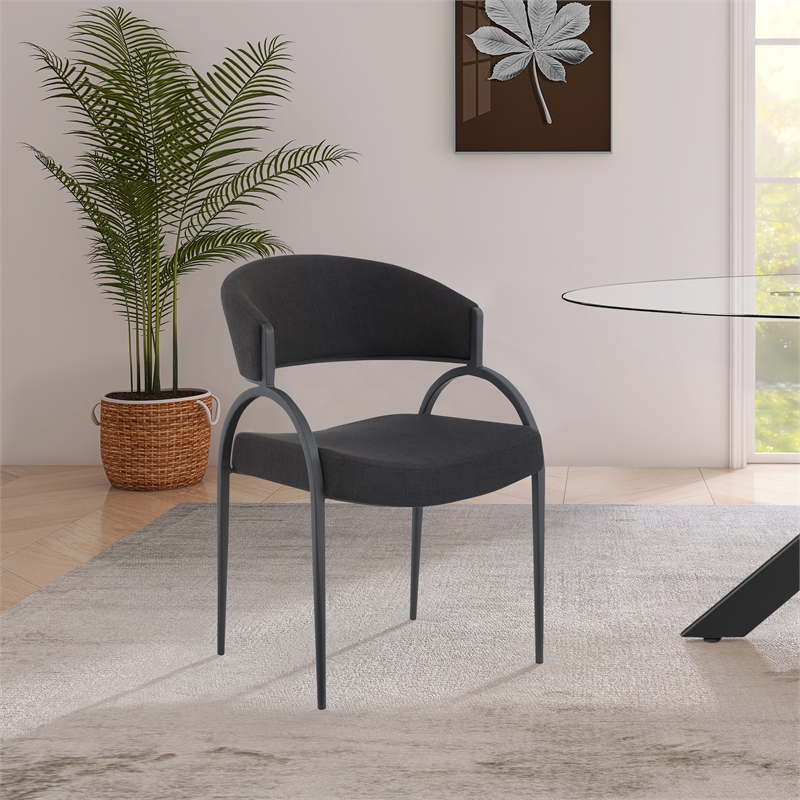 Meridian Furniture Privet Black Dining Chair (Set of 2)