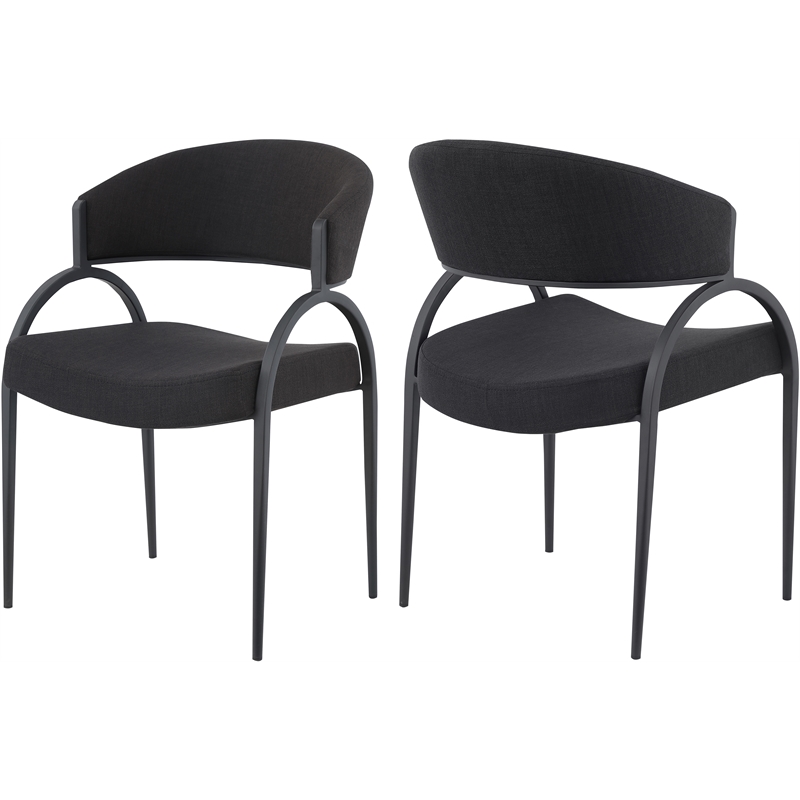 Meridian Furniture Privet Black Dining Chair (Set of 2)