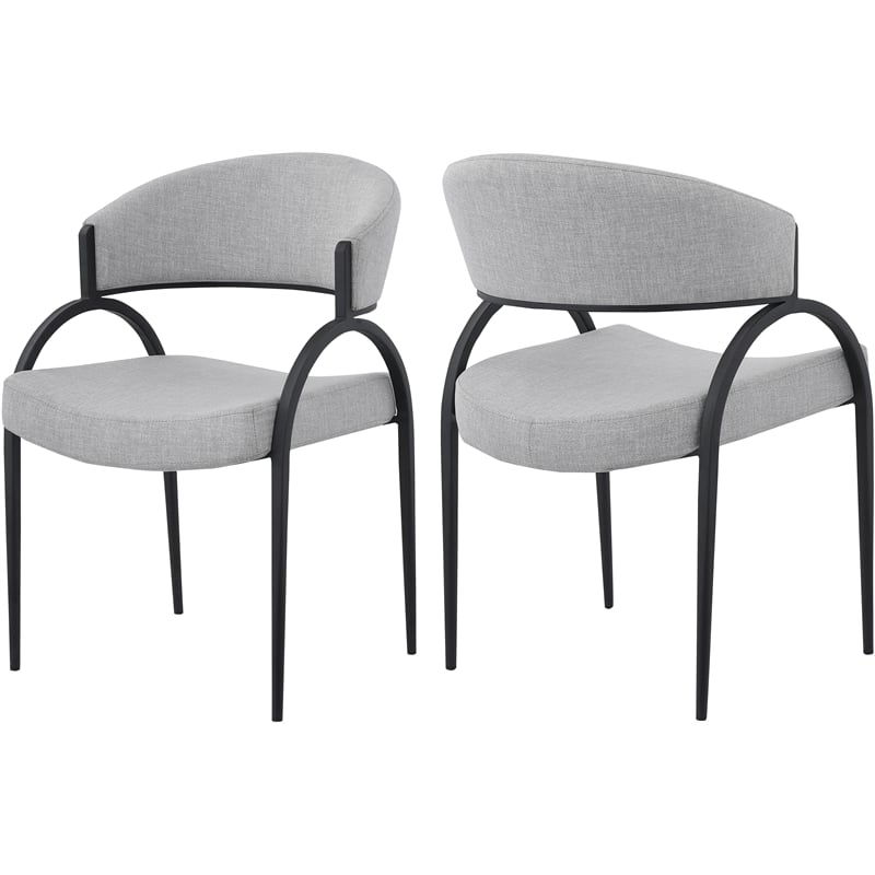 Meridian Furniture Privet Grey Dining Chair (Set of 2)