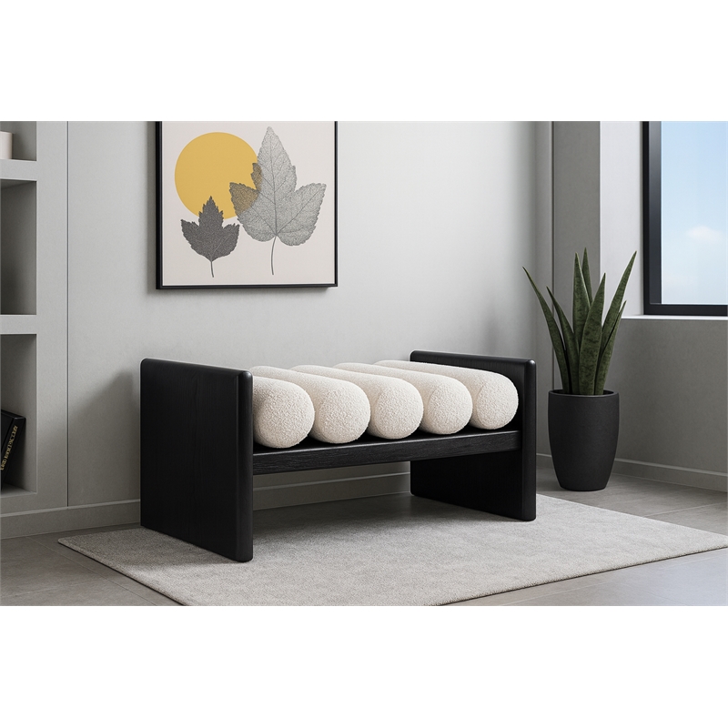 Meridian Furniture Waverly Cream Bench