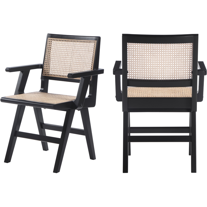 Meridian Furniture Preston Black Dining Arm Chair (Set of 2)